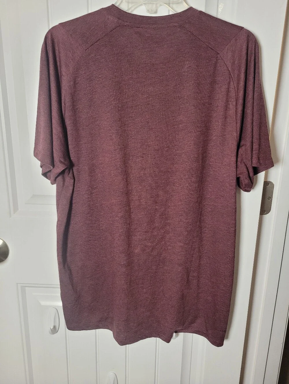 adidas Men's Maroon Heather Short Sleeve Performance Shirt